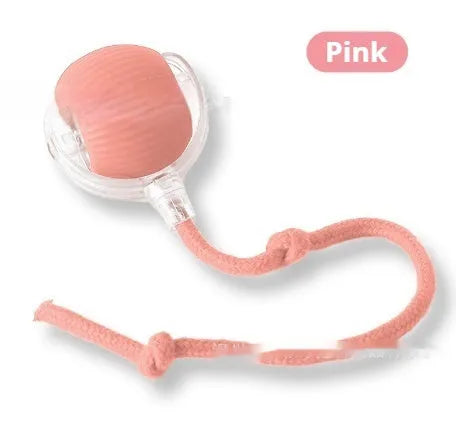 Self-hi funny cat rolling ball toy in silicone with grey green red colour options