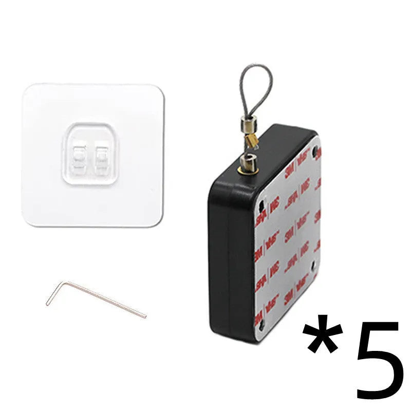 Automatic door closer with adhesive installation for sliding and glass doors in black and white colour options
