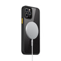 Magnetic silicone protective cover case for iPhone 12/13 in matte black, PC TPU back cover