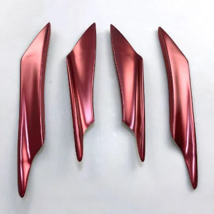Carbon fibre automotive bumper blade kit with four ABS plastic air spoilers for vehicle modification