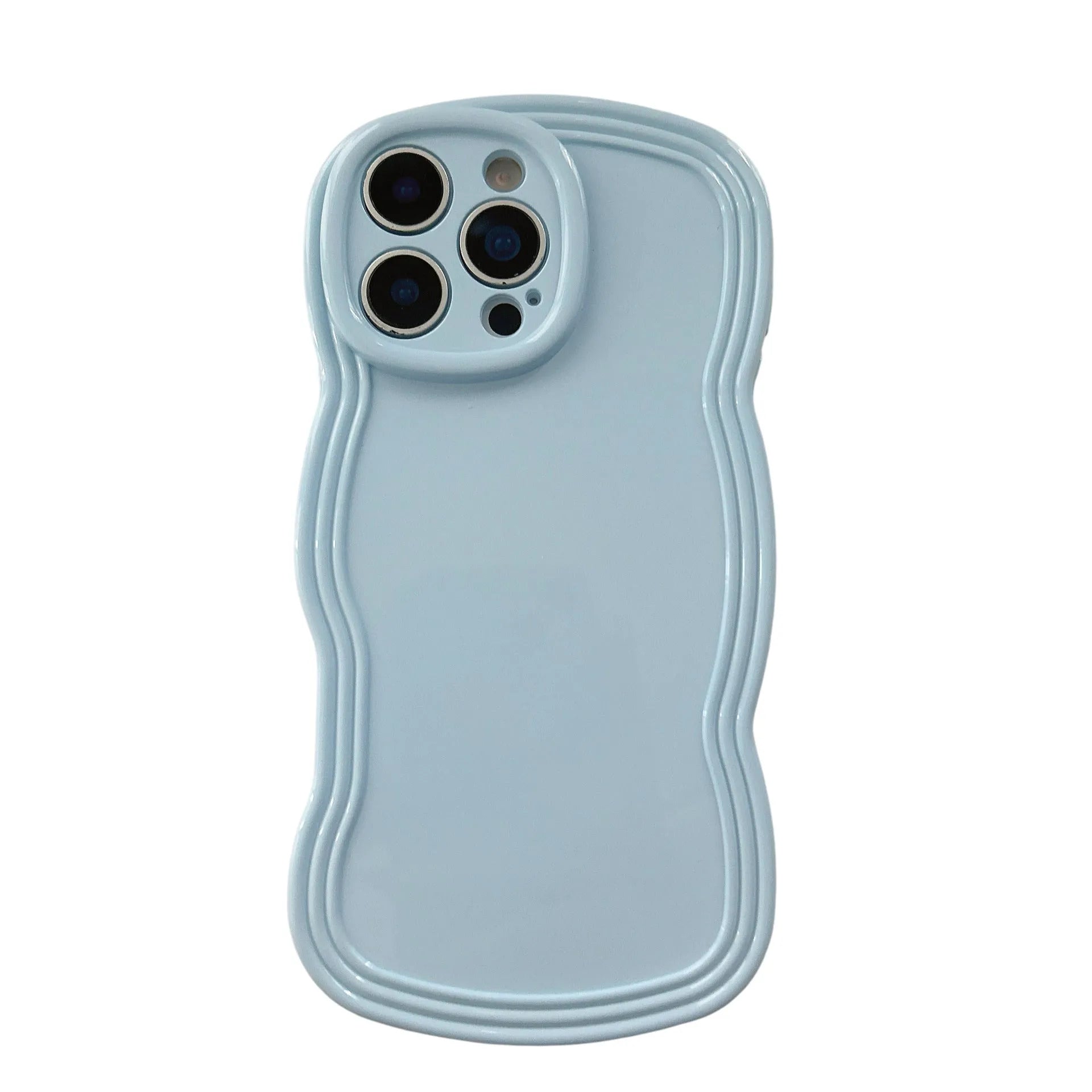 Cream candy colour wave pattern TPU phone case for iPhone models with anti-fall protection