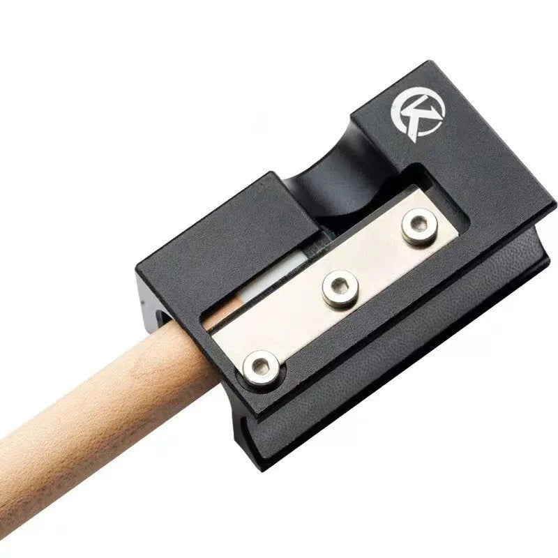 Black all-metal billiard rod head repair device for cue tip maintenance