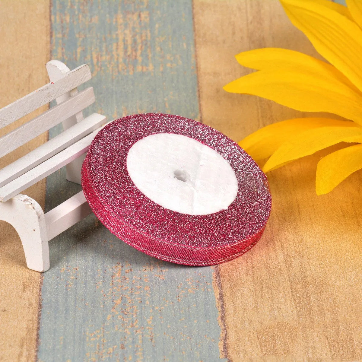 3 points width polyester decorative ribbon with green onion belt texture in multiple colour options