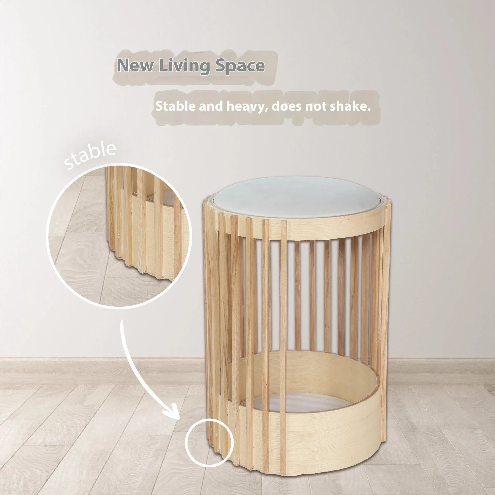 Simple solid wood cat climbing frame with 40x60cm size and bite-resistant column for indoor use