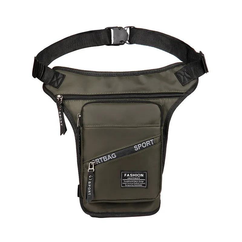 Men's waterproof cycling leg bag in crossbody design with anti-theft features
