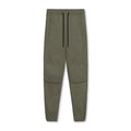 Men's grey quick-dry fitness trousers with ankle-tied design for gym workouts