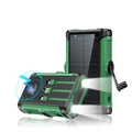Solar hand crank power bank 20000mAh black plastic shell outdoor camping charger