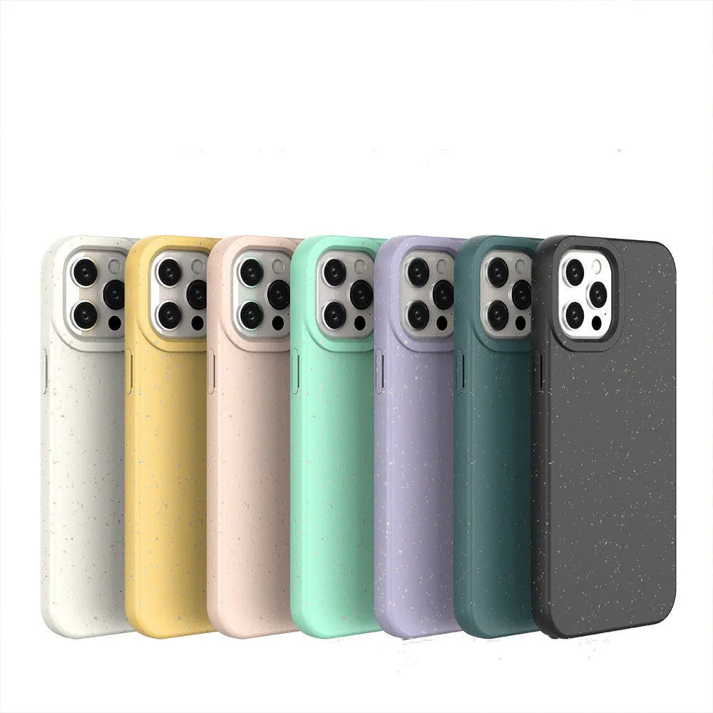Degradable wheat straw fibre phone case for Apple iPhone models in multiple colours