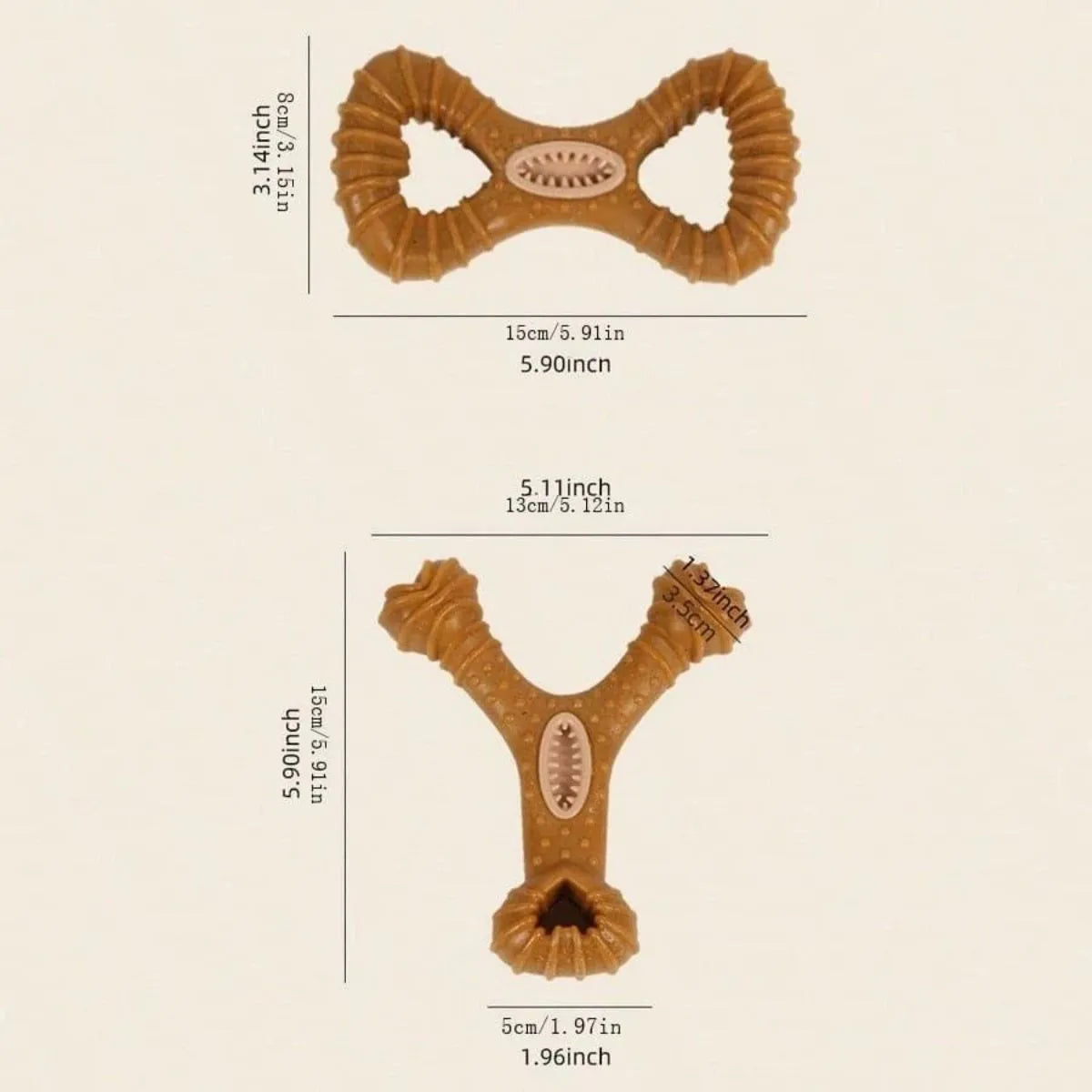 Dog chew bone toy in 8 shape and Y shape designs for teeth cleaning and play