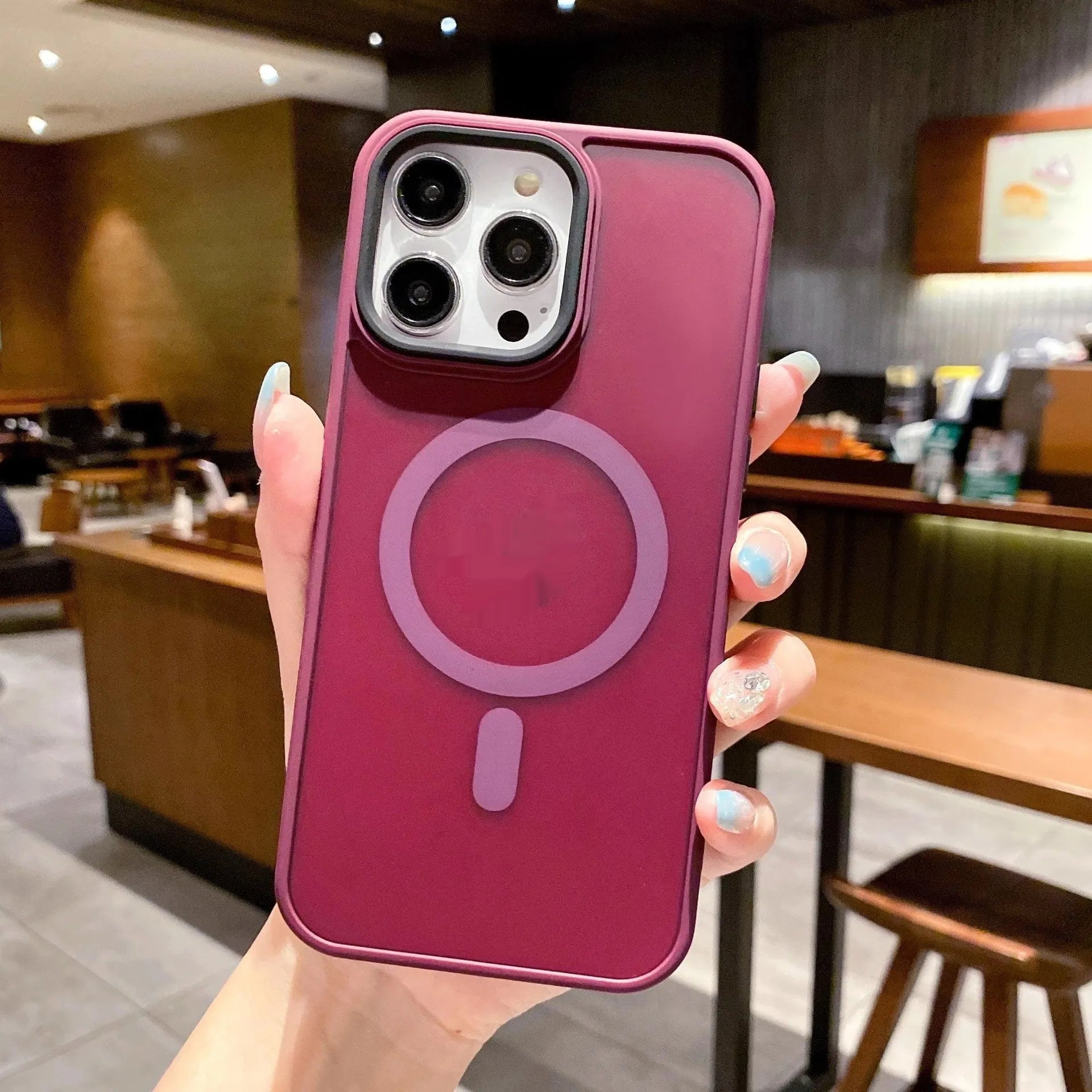 Frosted magnetic suction hard phone case for Apple iPhone 16 in multiple colour options
