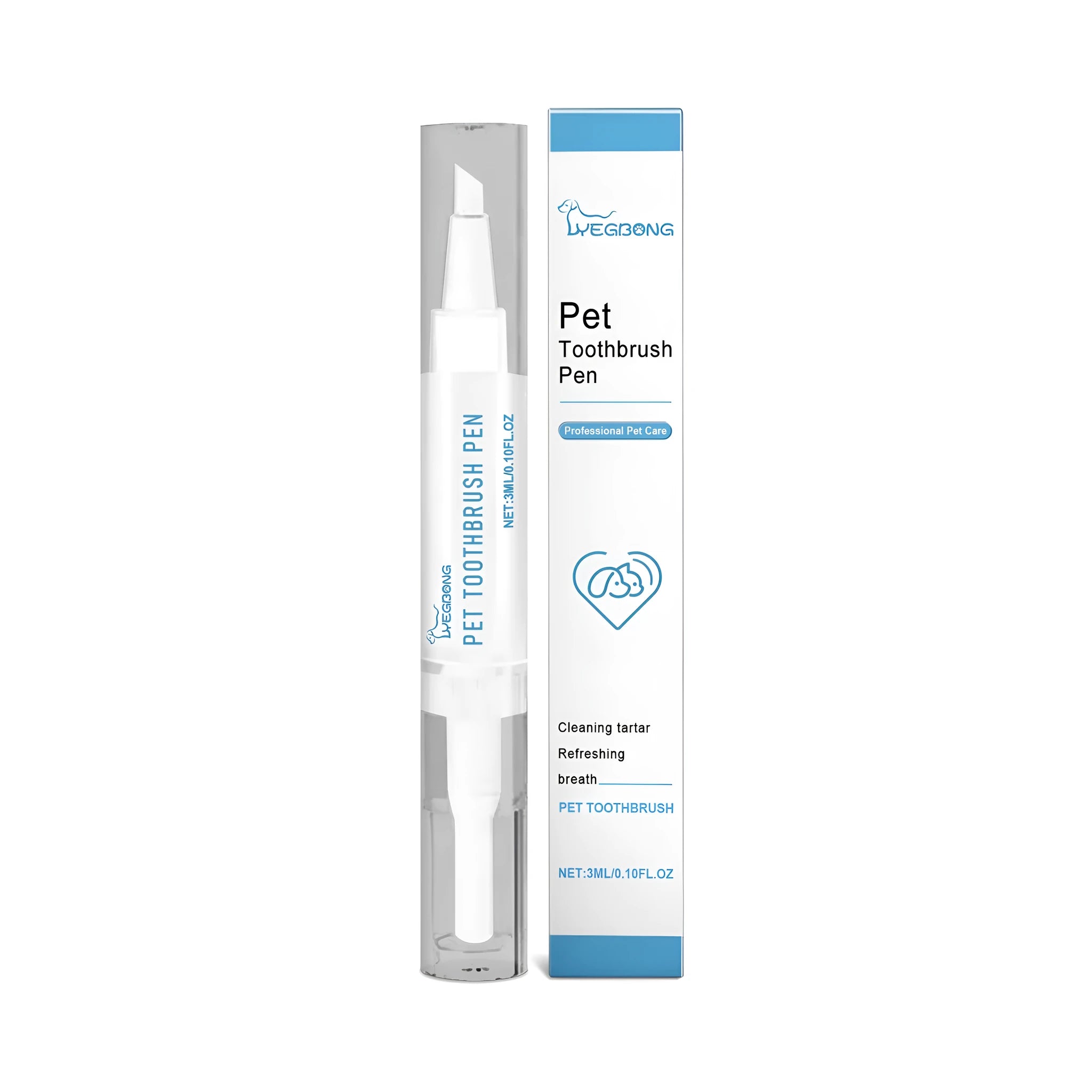 A single pet teeth cleaning and care brush with a 3ml liquid capacity, shown with scale indicating its 12.5cm length.