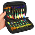 16-piece composite sequin fishing bait set in 1680D Oxford cloth and EVA case measuring 16x11x5 cm