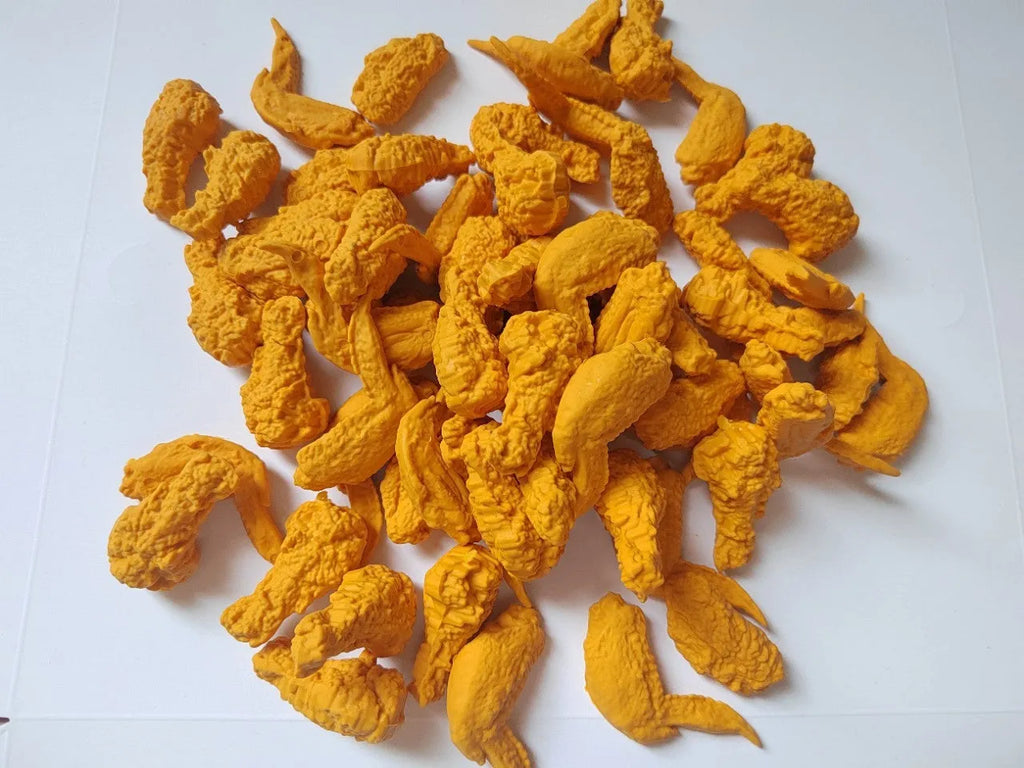 Creative simulation chicken wing drumstick eraser in roast wing colour, 4cm TPR student school supply