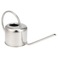 Stainless steel watering can with long spout showing black, gold, and silver colour options