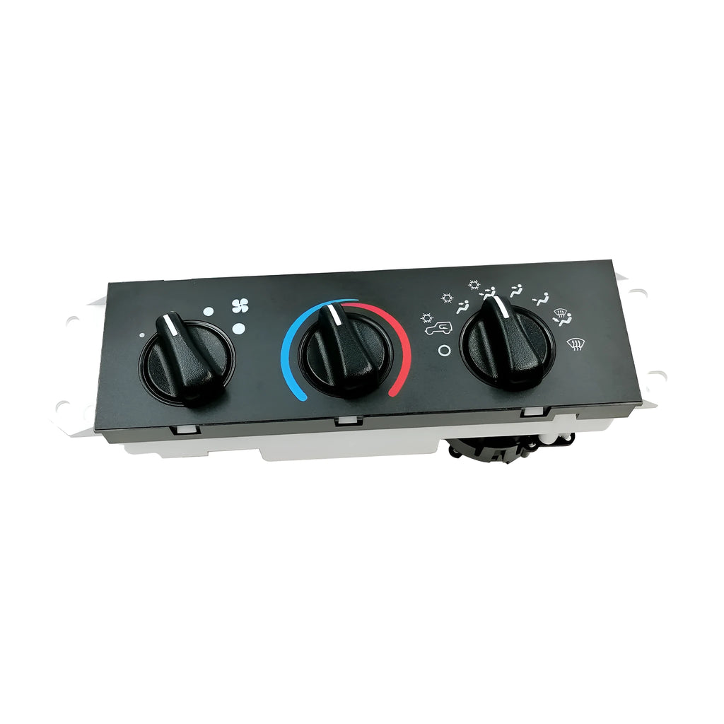 Black automotive air conditioning control panel for Jeep Wrangler 2005-2006 models part number 55056558AA