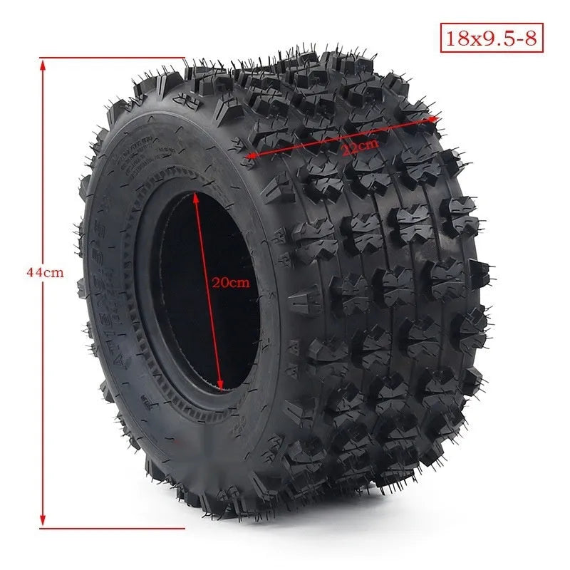 8-inch ATV pansy vacuum tyre set front 19x7-8 and rear 18x9.5-8 for four-wheel karts
