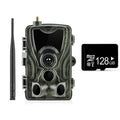 Outdoor waterproof surveillance camera with camouflage finish and wide-angle lens