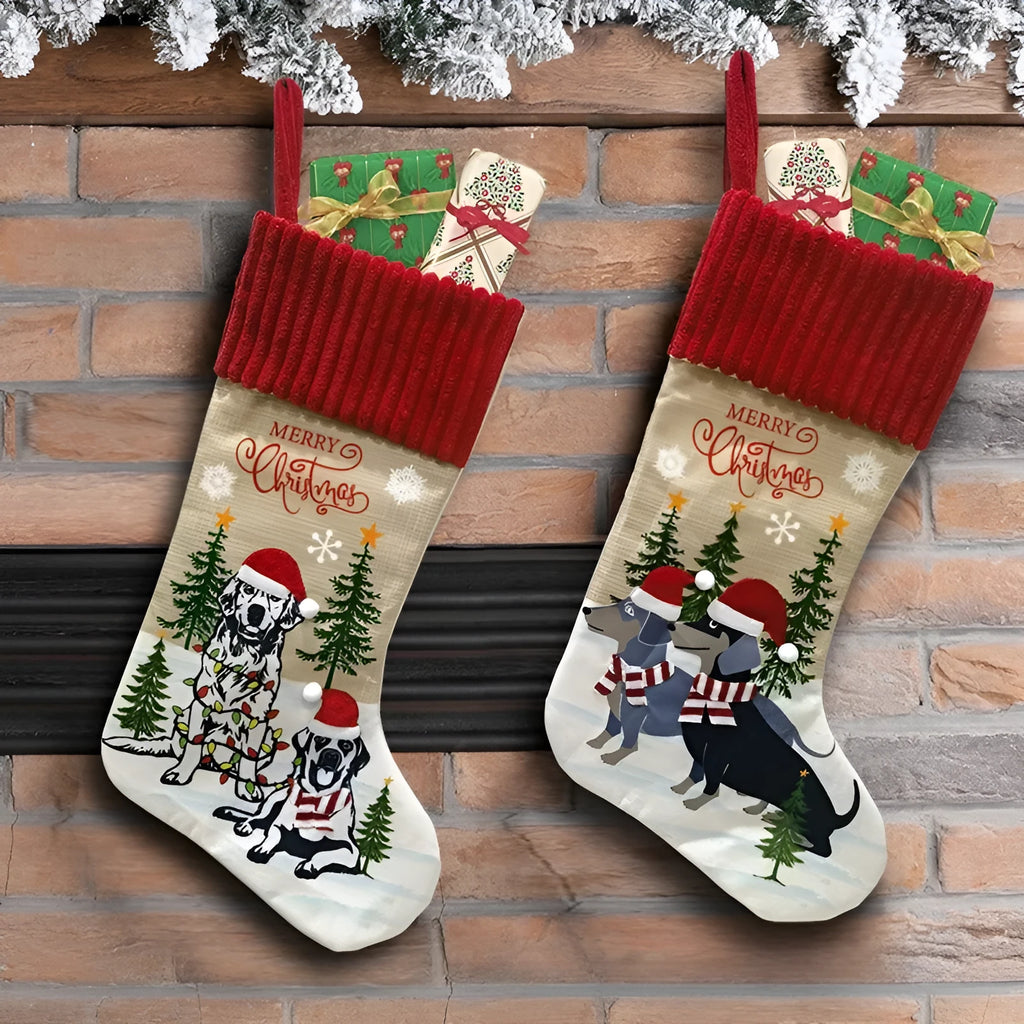 46cm cloth Christmas pendant with pet sock patterns in pastoral or American style