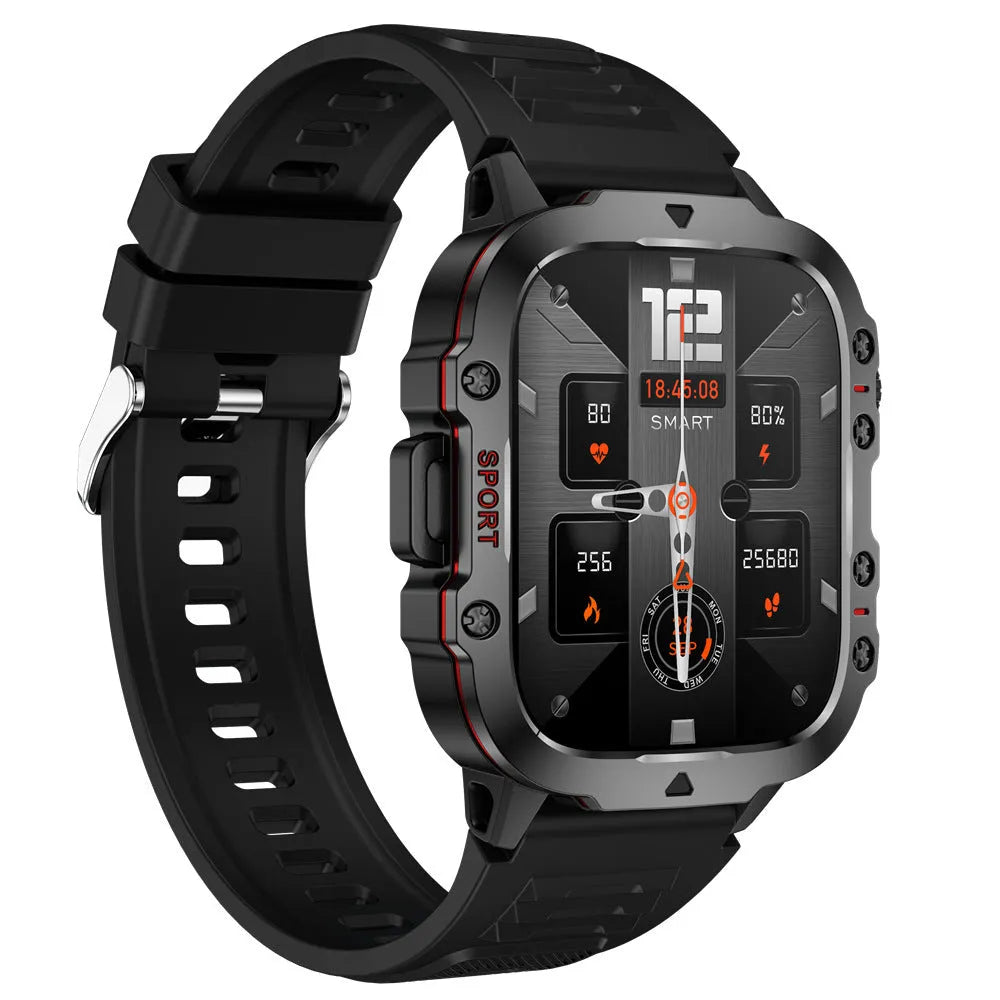 QX11 Smart Bluetooth Watch with TFT screen showing health metrics and interchangeable strap options