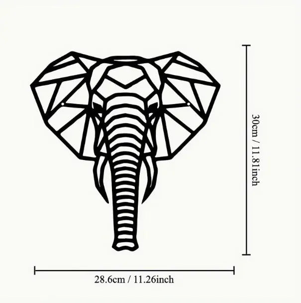 Metal elephant wall decoration American style animal wall hanging in two sizes