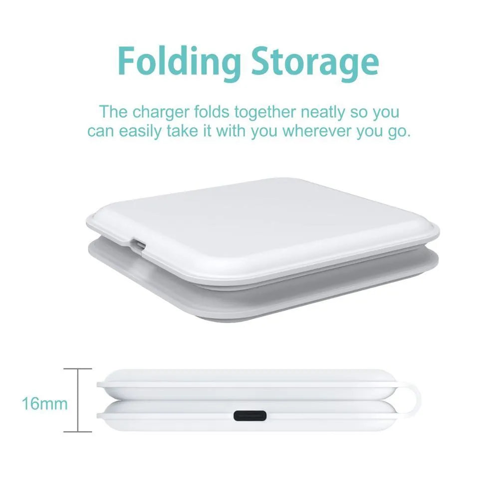 2 in 1 magnetic absorption wireless charging pad, 15W quick charging, Micro USB, Black or White