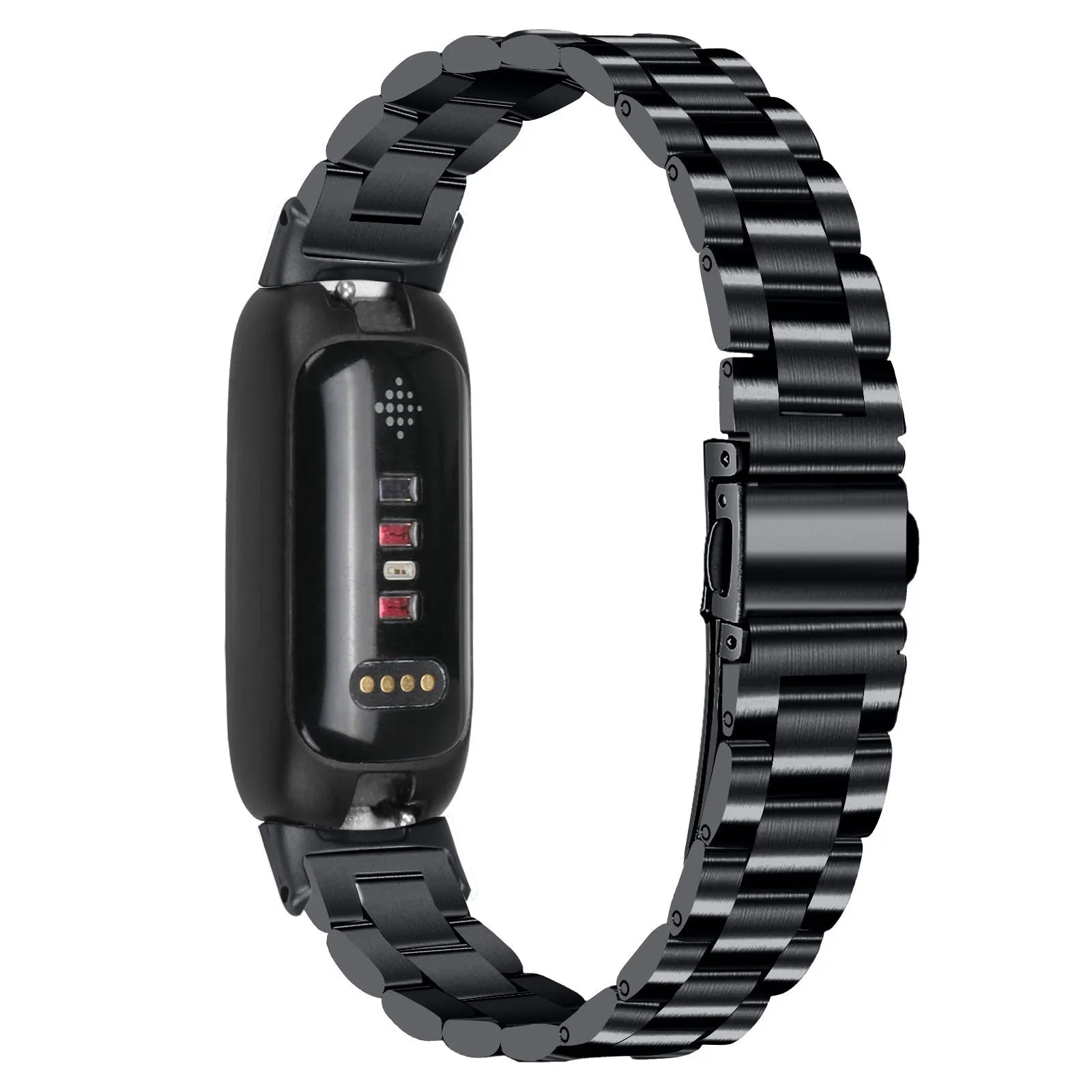 Stainless steel three-bead watch strap for Apple Watch Inspire 3 in multiple colour options