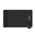 Hua Wang H641P black drawing tablet with PW110 pen on wooden desk