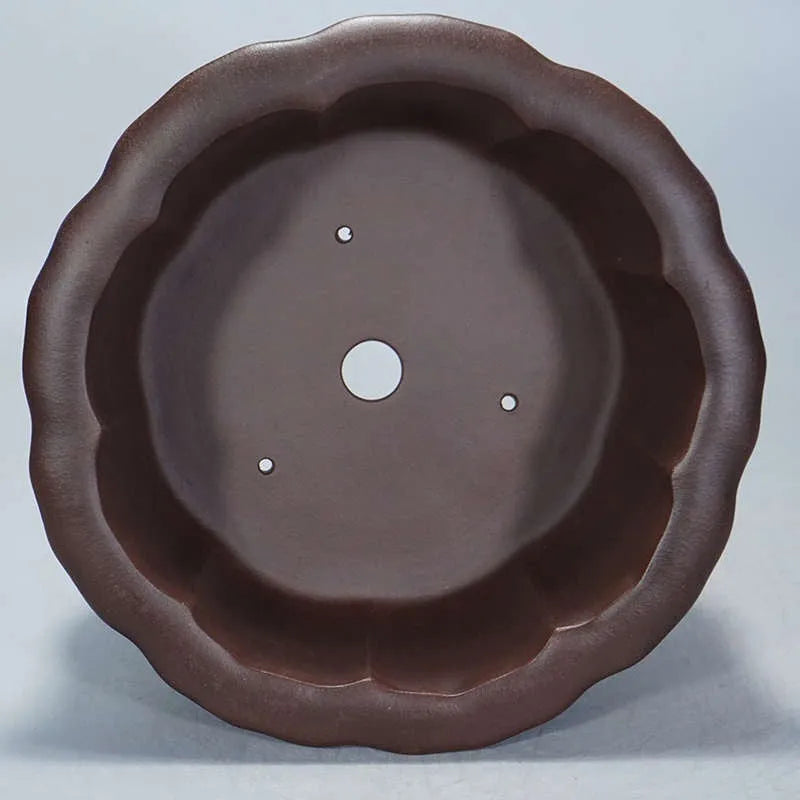 Purple sand succulent flower pot 37x37x20cm with antique Chinese design