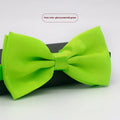 Men's solid colour bow tie 12x6cm polyester flat head design for formal weddings business wear