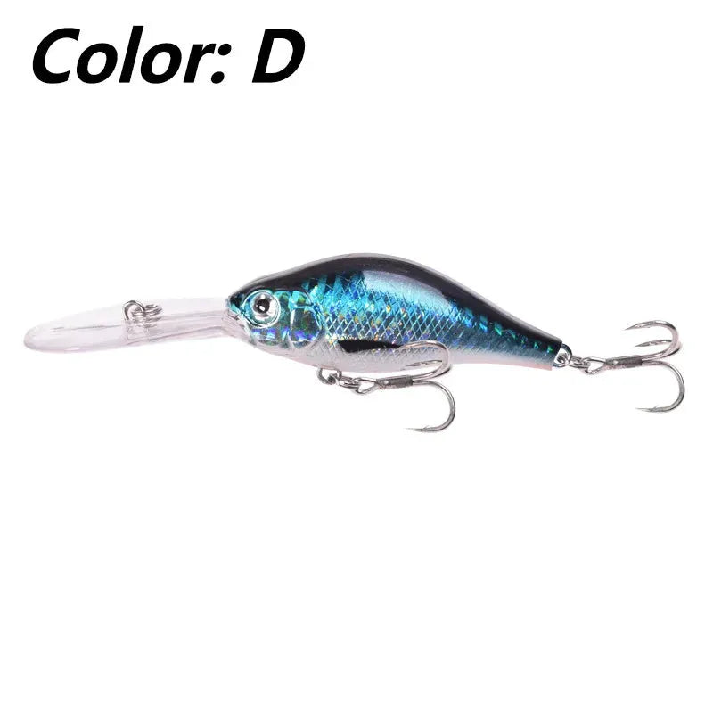 Little Fat Man deep diving long tongue board mino fishing lure, 10.5cm length