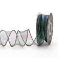 Fishtail yarn floral wave ribbon roll in 4cm width with mesh material and edge cutting