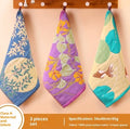 Pure cotton children's face towel, 34cm x 40cm square scarf with hanging design and cartoon print