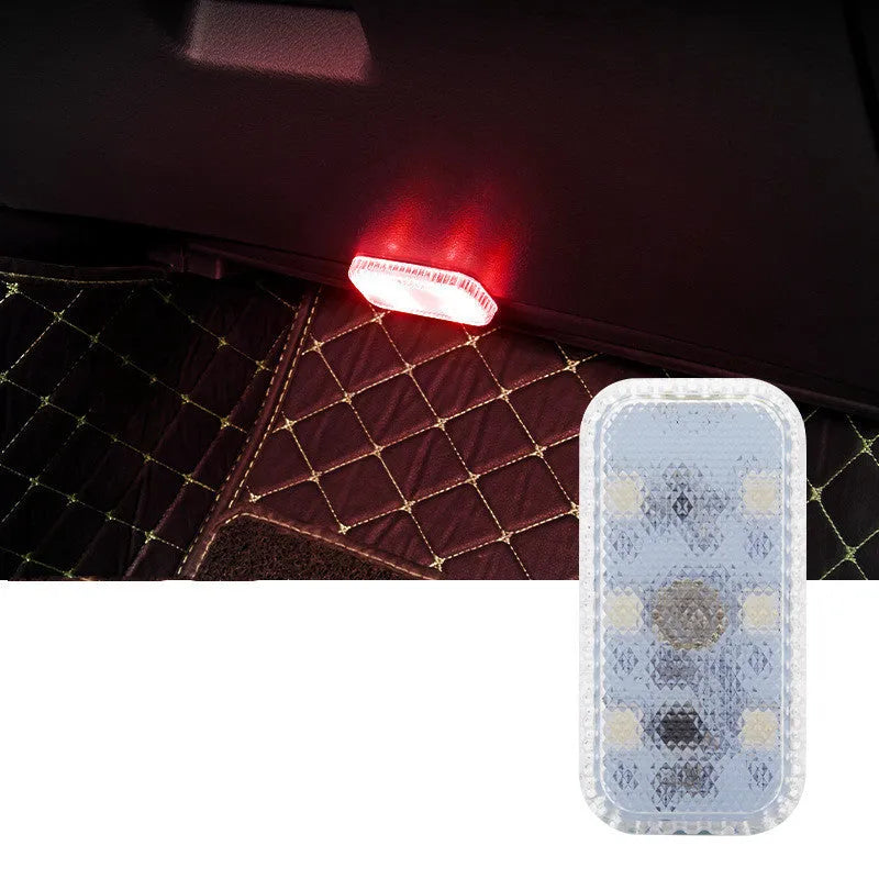 Monochrome Touch Light rechargeable LED touch control light in blue with USB cable