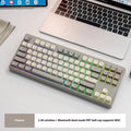 M87 wireless Bluetooth dual-mode mechanical-feel keyboard in blueberry colour with USB-C cable