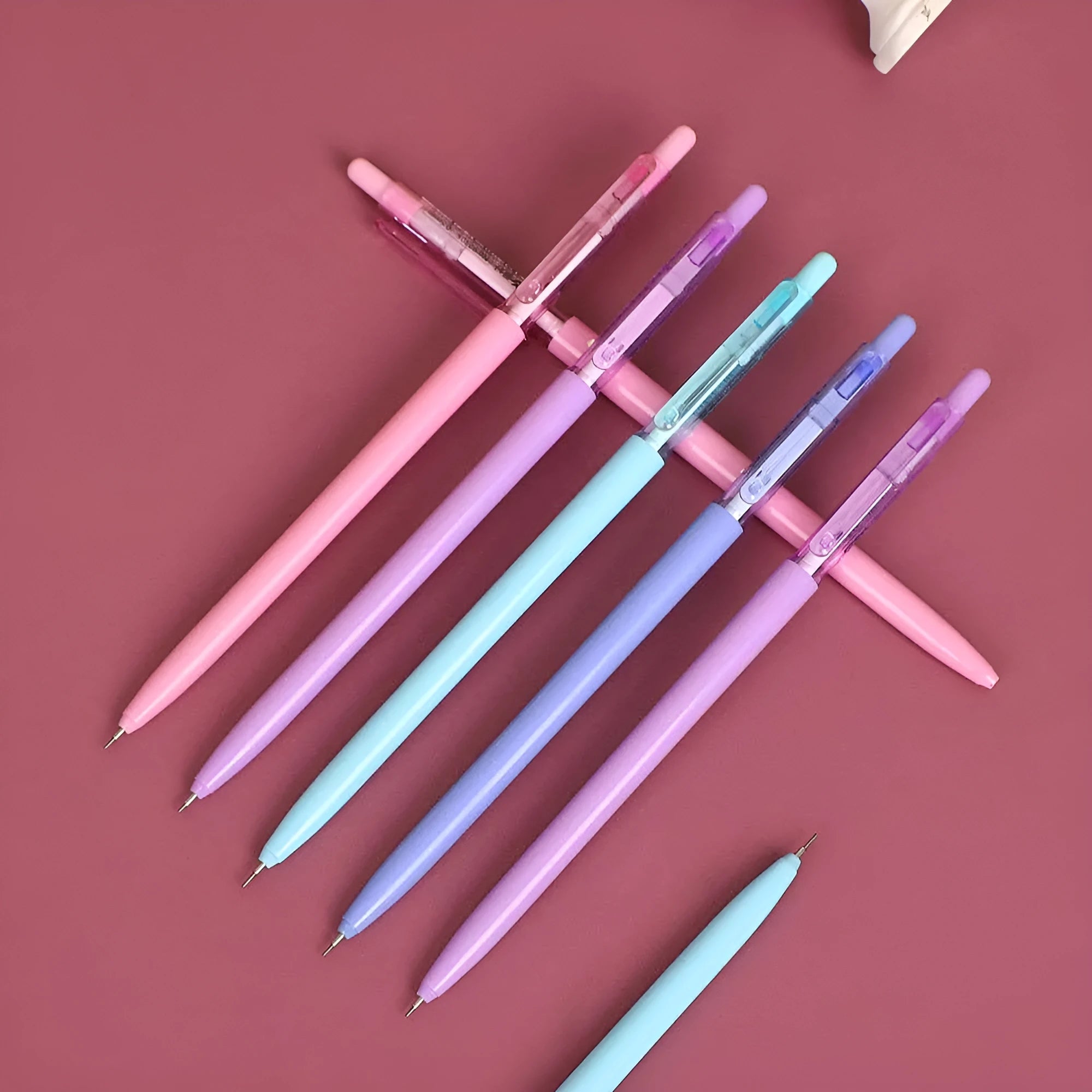 Macron Morandi coloured thin rod mechanical pencil set of 8 pencils in 4 colours with 0.5mm or 0.7mm lead