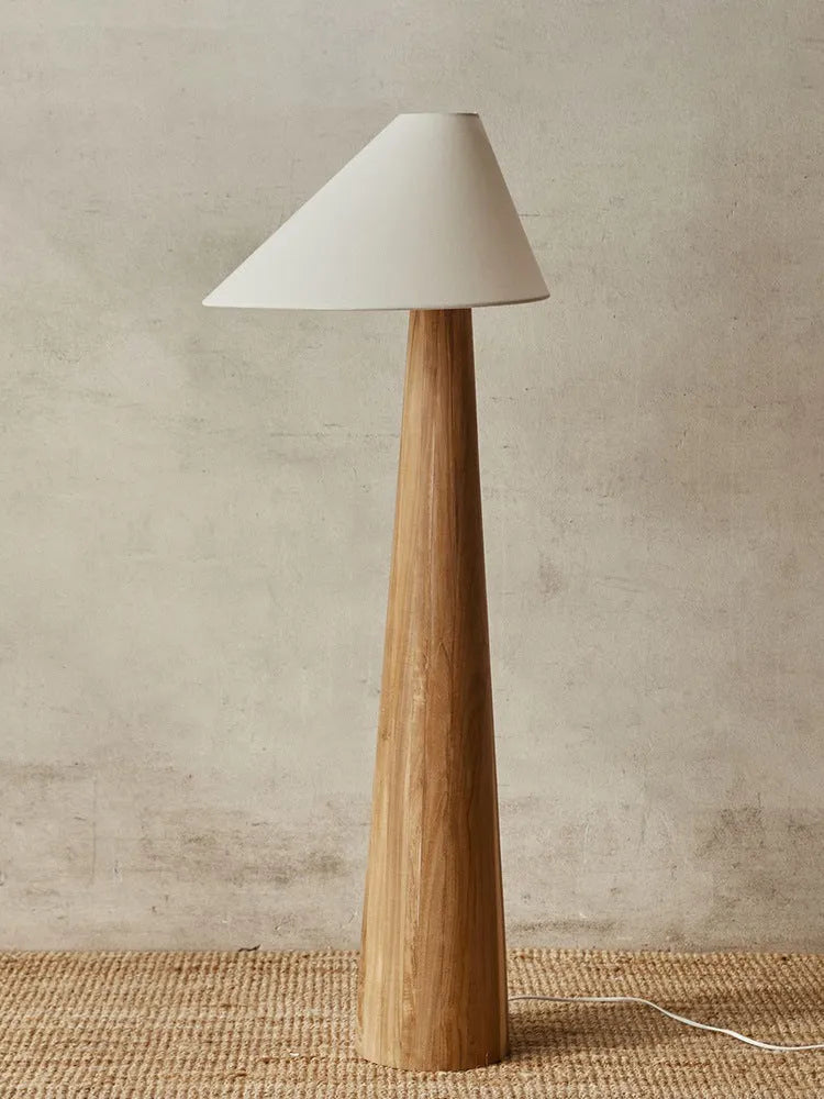 Japanese-style fabric table lamp with wooden base 38x45cm for living room 220V US plug
