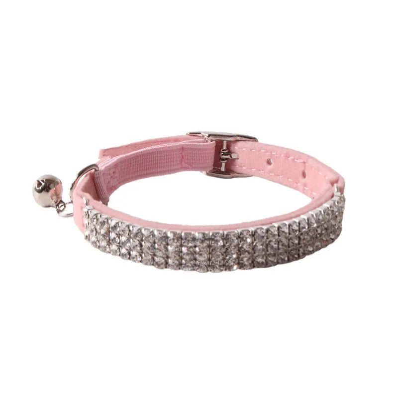 Flannel cat collar with elastic buckle in multiple colour options