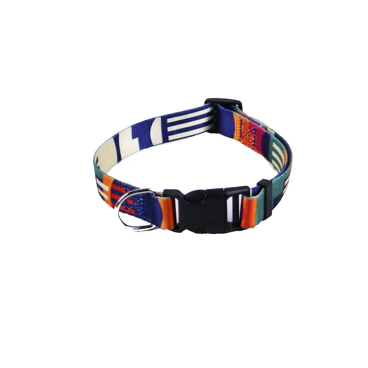 Hand holding rope outing dog leash three-piece set in polyester with collar and harness