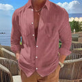 Vertical striped corduroy cardigan in solid colour, loose fit, long sleeve, available in multiple sizes from S to 3XL