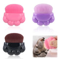 3pcs dog paw balm brush set with plastic storage boxes, each brush 4.8 cm by 4.5 cm