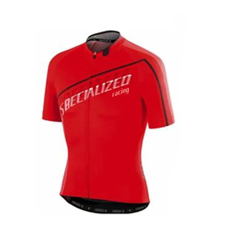 Summer men's mountain bike jersey suit in front view with gel breathing pad, available in 7 colours