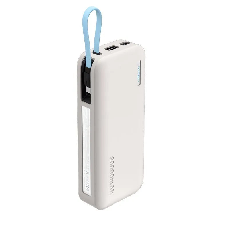 Gray silicone protective cover for cool CP25 20000mAh power bank on white background