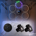 Black smart Bluetooth boxing target with coloured LED lights mounted on wall for fitness training