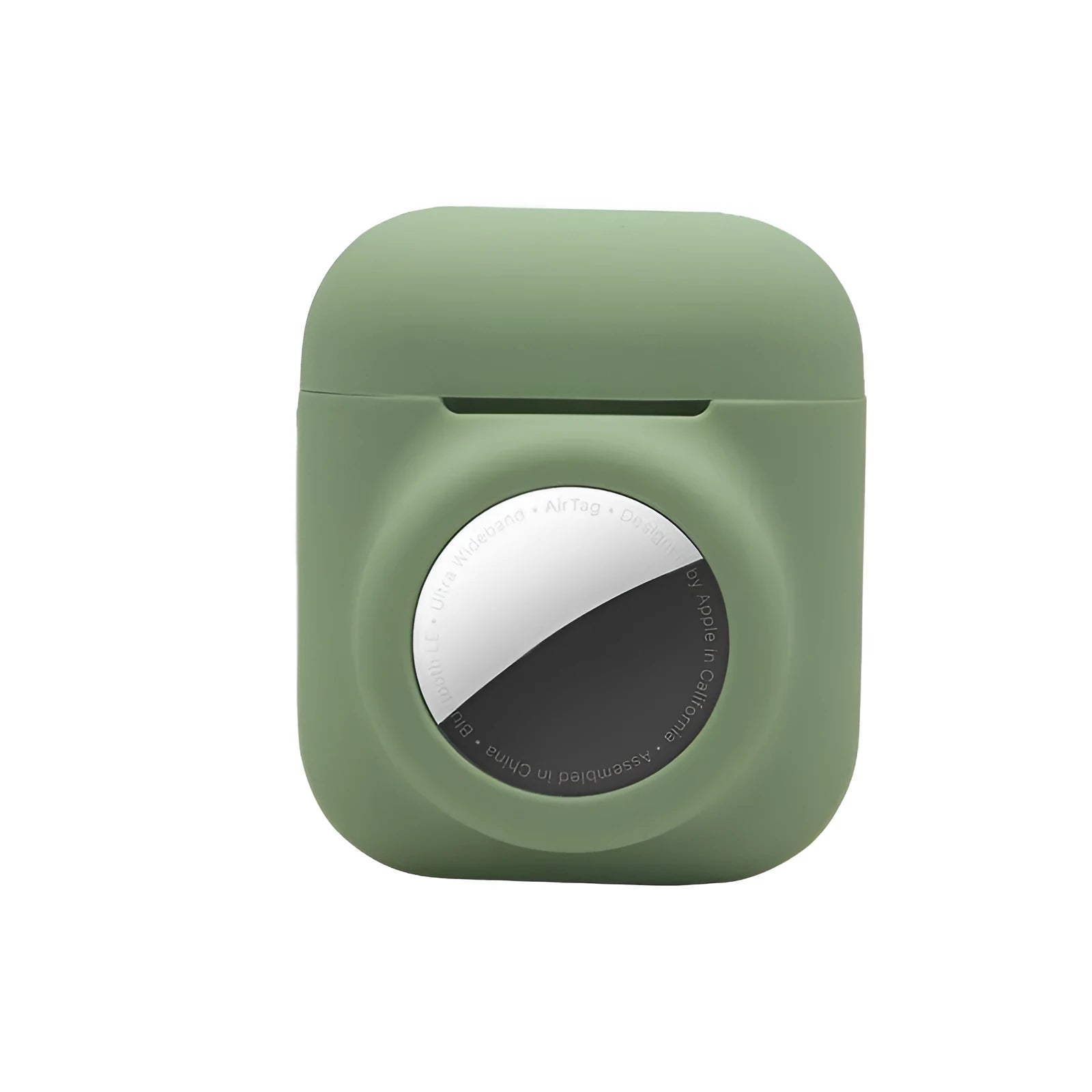 Silicone AirTag protective sleeve with flip cover in various colour options