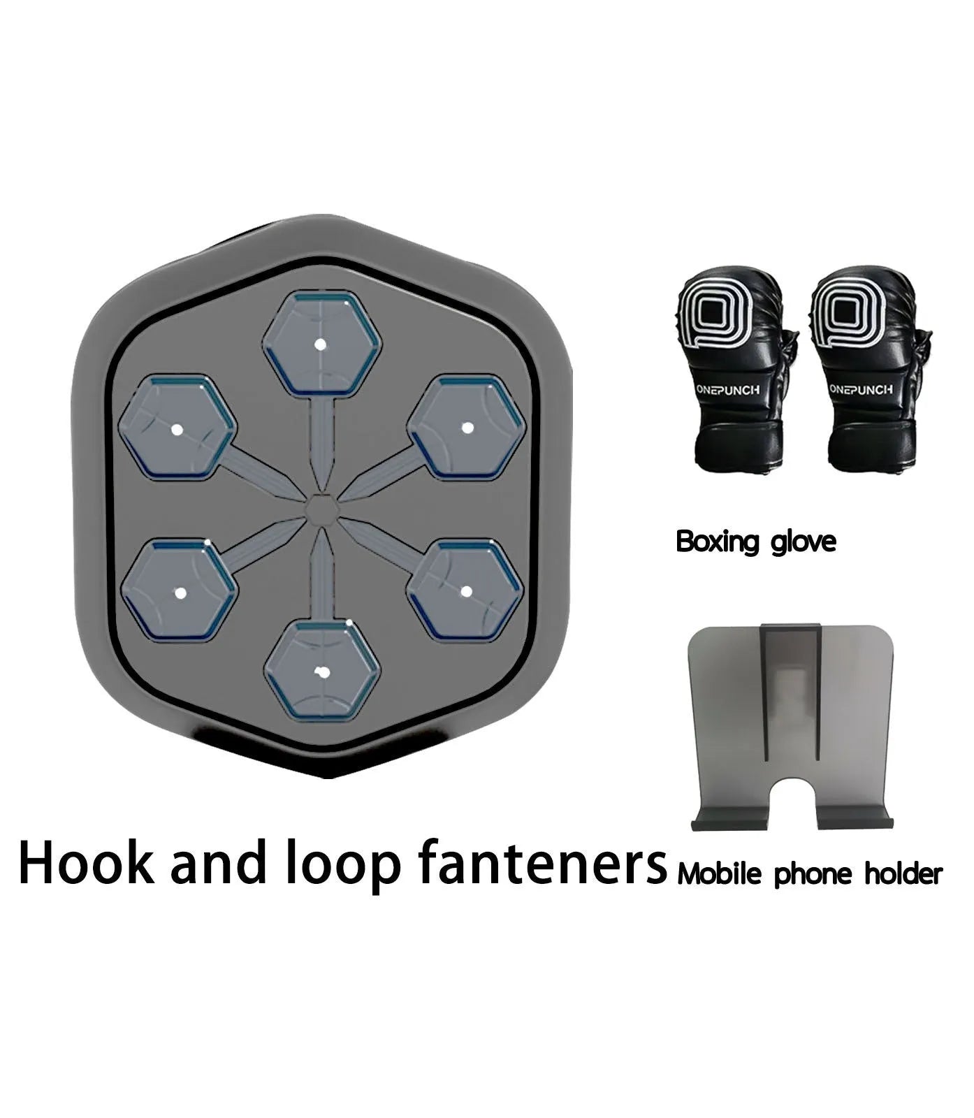 Black smart boxing machine with Bluetooth connection and EVA foam construction