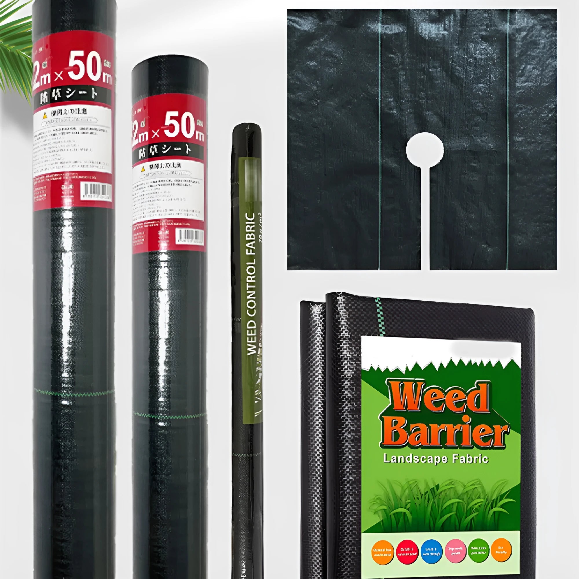 Black PP woven weed barrier mat roll for greenhouse and garden ground cover