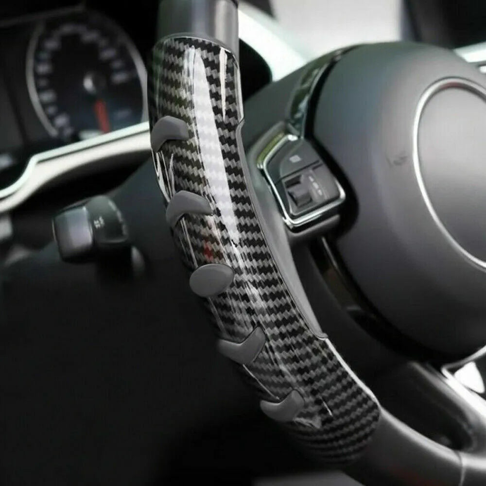Carbon fibre black steering wheel anti-slip sleeve for 38cm diameter wheels