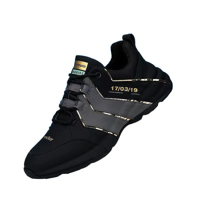 Casual low-top trainers for teenagers with thick plastic sole and mesh lining in grey and black colourway.