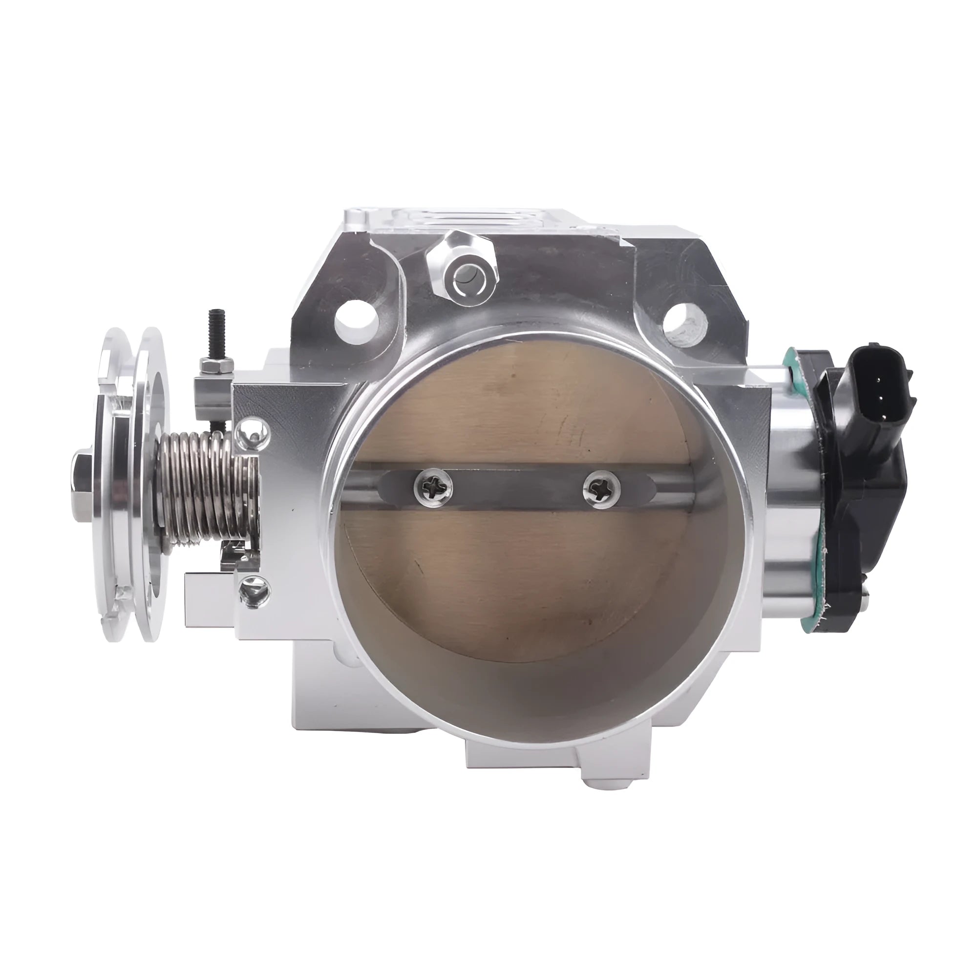 Aluminium throttle body for Honda K20A engine with 70mm diameter in black or silver finish