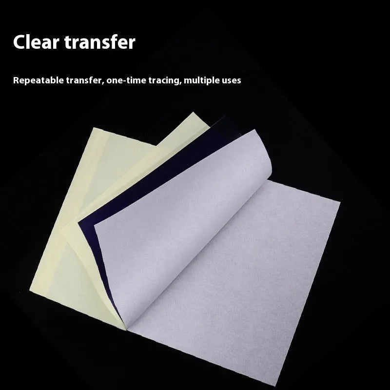 A4 tattoo transfer paper and transfer paste gel for creating tattoo stencils with clear lines